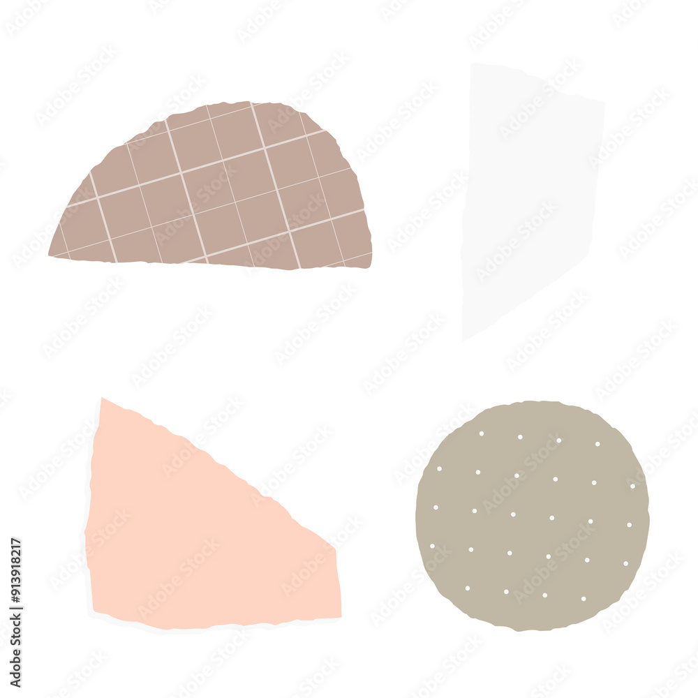 Torn geometric paper note social ads template collection transparent png Torn geometric paper note social ads template collection transparent png