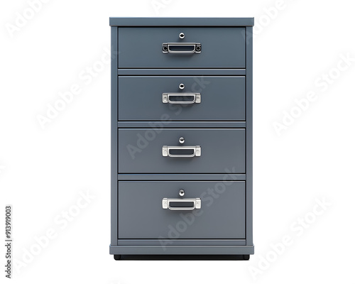 Metal cabinet with metal handles for efficient office storage