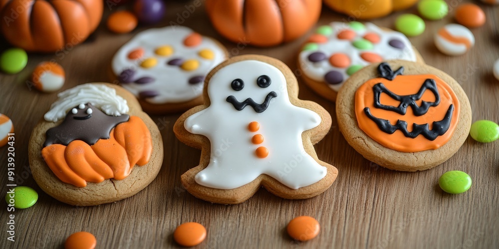 Halloween Gingerbread Cookies Festive Setup Halloween Gingerbread Cookies Festive Setup
