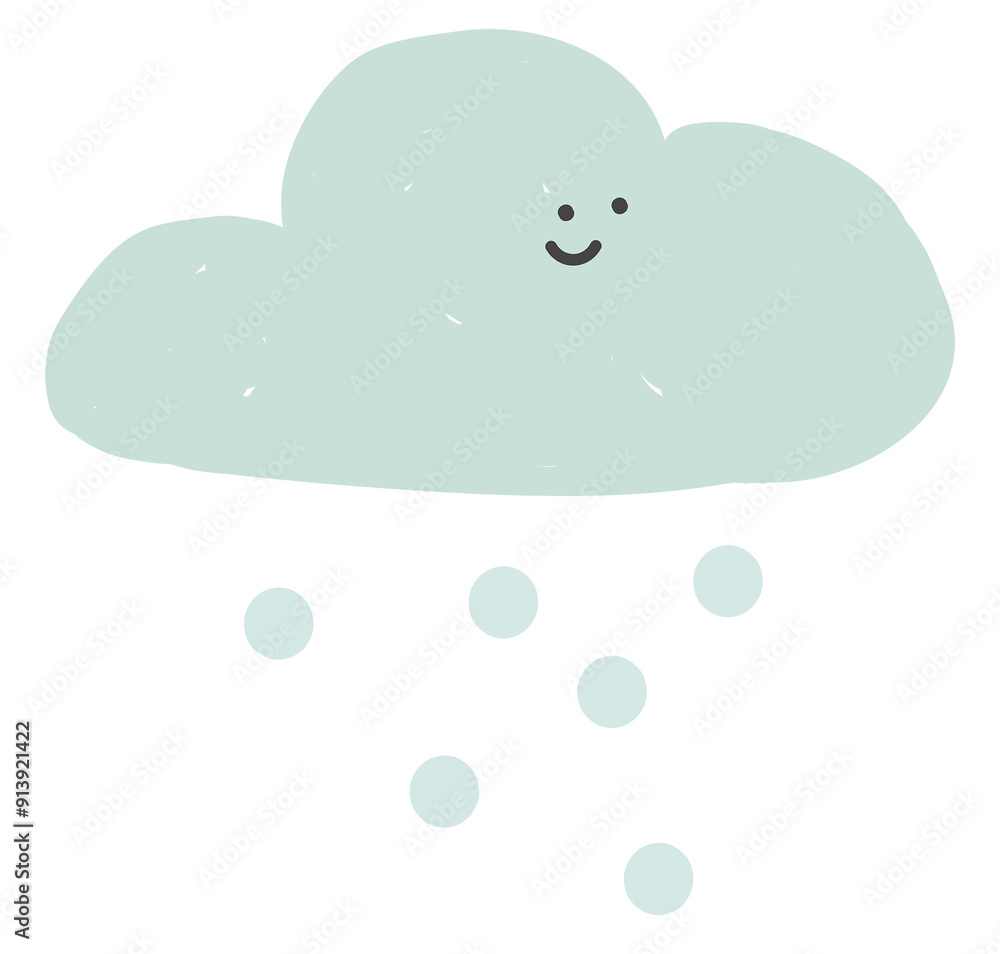 Snowing cloud png cute weather diary sticker Snowing cloud png cute weather diary sticker