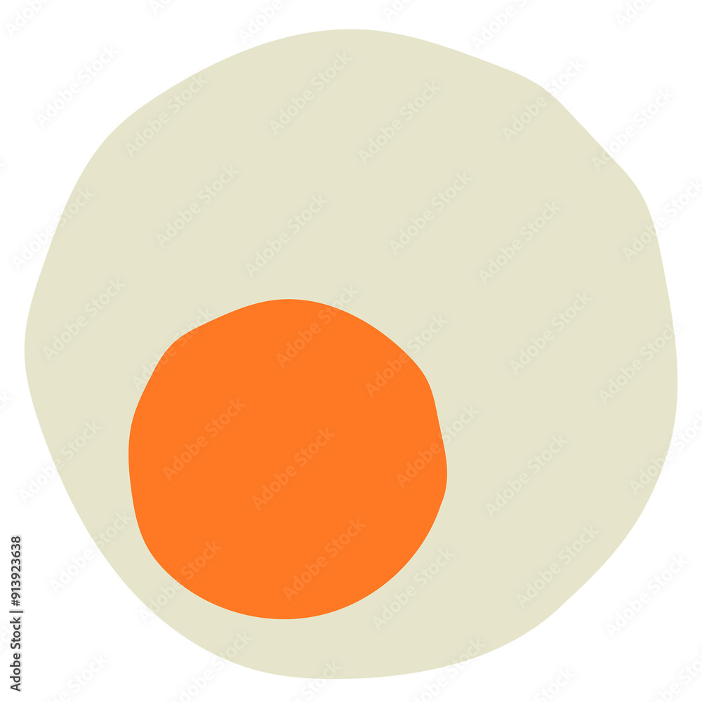 Retro png circle badge, geometric collage sticker, simple off white clipart Retro png circle badge, geometric collage sticker, simple off white clipart