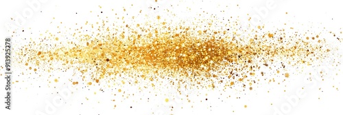 Golden sand particles on a white background in a vector illustration flat design minimalist style with no shadows, highlights, shadow details, gradient shading, dark shadows, sharp edges, light effect