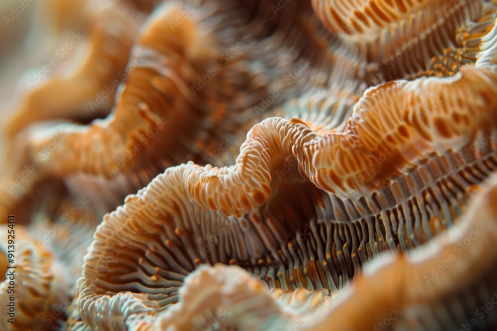 A mesmerizing close-up of coral's intricate patterns, illuminated by direct light, showcasing its delicate texture. The vibrant colors and details are a testament to nature's beauty. A mesmerizing close-up of coral's intricate patterns, illuminated by direct light, showcasing its delicate texture. The vibrant colors and details are a testament to nature's beauty.