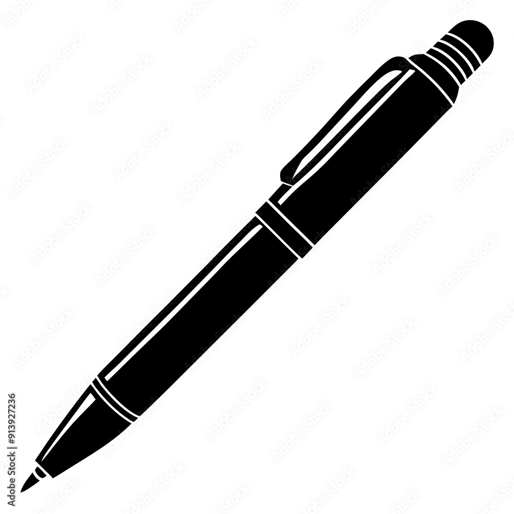 Pen icon silhouette vector illustration Pen icon silhouette vector illustration