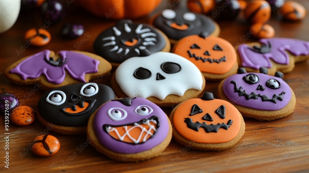 Halloween Gingerbread Cookies Festive Setup Halloween Gingerbread Cookies Festive Setup