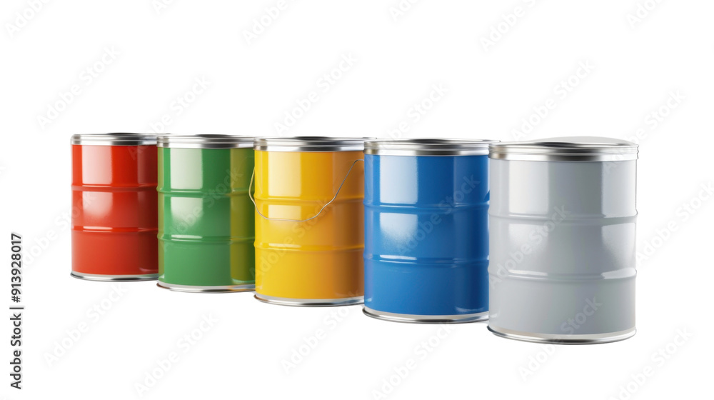 Paint cans on transparent background Paint cans on transparent background