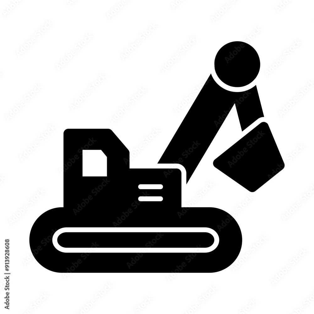 excavator labor and construction solid fill icon excavator labor and construction solid fill icon