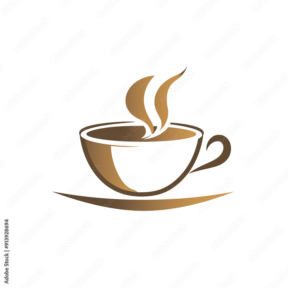 A steaming cup of coffee on a saucer, generative ai image A steaming cup of coffee on a saucer, generative ai image
