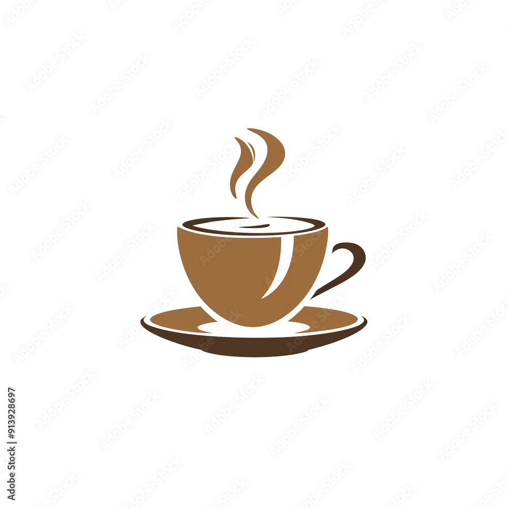 A steaming cup of coffee on a saucer, generative ai image A steaming cup of coffee on a saucer, generative ai image