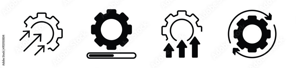 project management, efficiency line icons. vector stock. eps 10. project management, efficiency line icons. vector stock. eps 10.