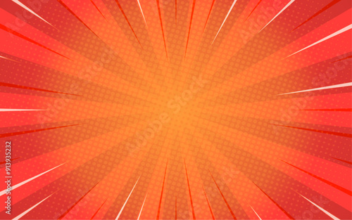 Orange comics background vector illustration