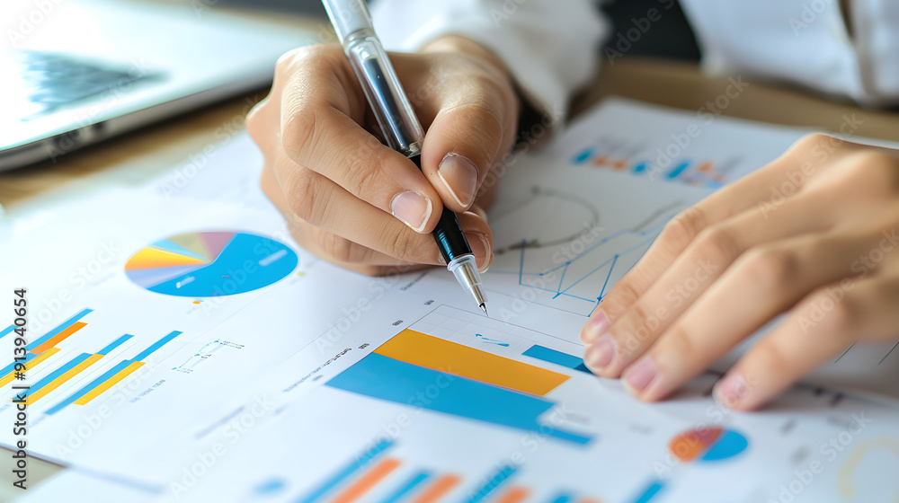 Individual in business attire holding clipboard and pen observing products at a market research event. Individual in business attire holding clipboard and pen observing products at a market research event.