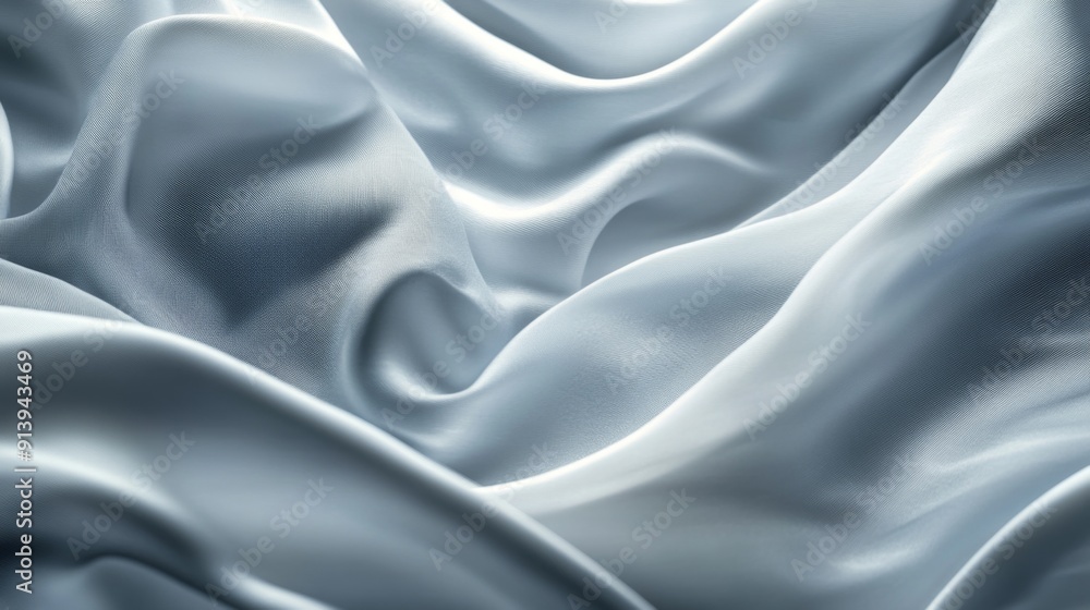 Obraz premium Luxurious soft cloth in motion, forming elegant waves and creating a flowing background.