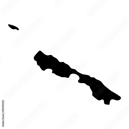 Rennell and Bellona province map, administrative division of Solomon Islands. Vector illustration. photo