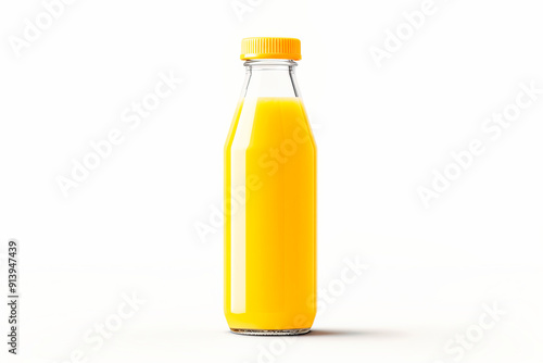 Juice bottle isolated on white background