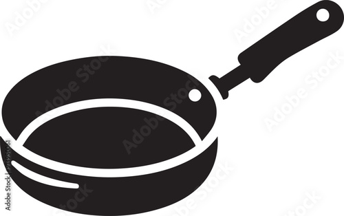 frying pan vector silhouette illustration logo art