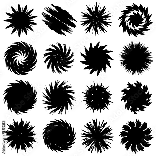 This particular set contains many diverse and interesting types of swirls