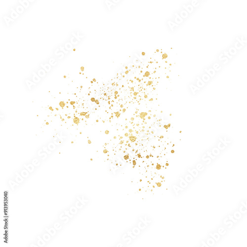 Gold glitter. Golden sparkle confetti