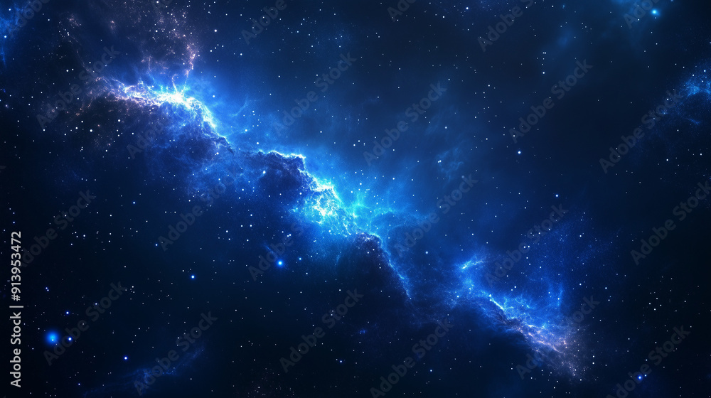 Naklejka premium background blue light star 