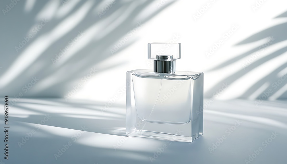 Perfume Bottle with Shadows of Palm Leaves Perfume Bottle with Shadows of Palm Leaves