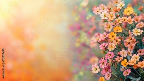 Spring flowers background