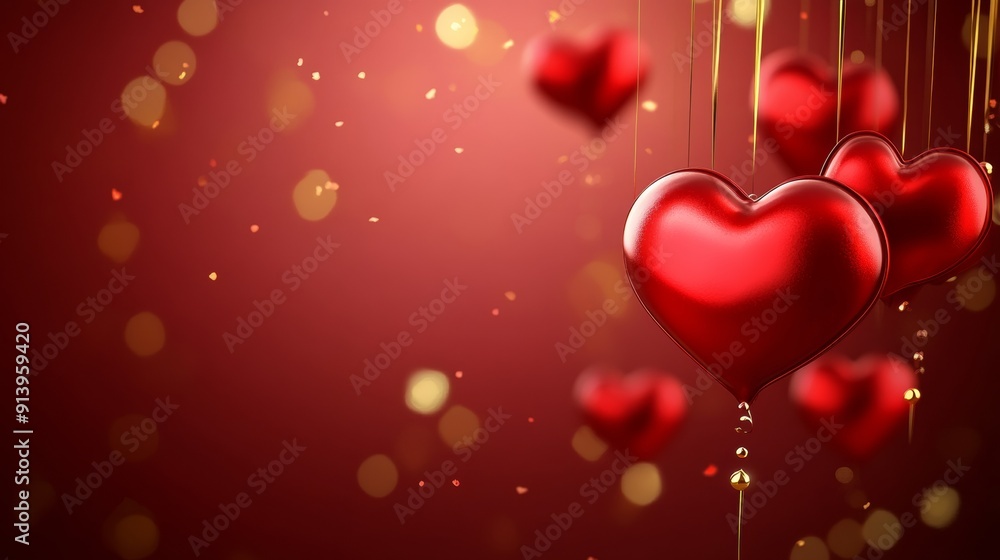A red heart, Valentine's concept A red heart, Valentine's concept