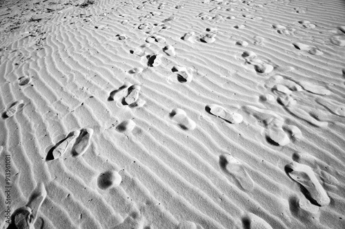 footprints in the sand