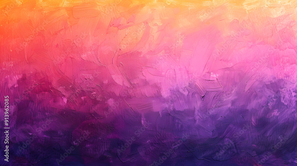 Fototapeta premium Tranquil Sunset Hues: A Blend of Orange and Violet in Dreamy Oil Pastel Texture