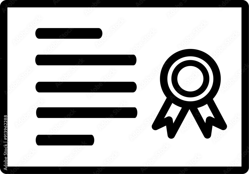 Certificate line icon. Replaceable vector design. Certificate line icon. Replaceable vector design.