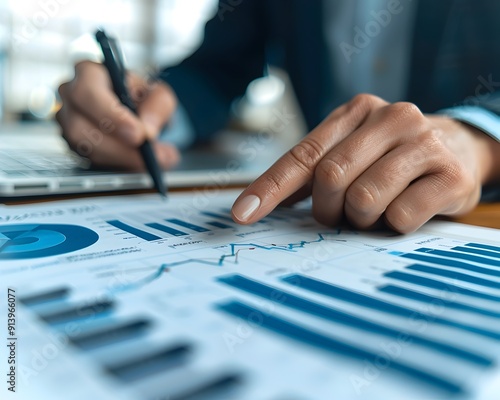 Wallpaper Mural Business Professional Analyzing Financial Data and Charts in Modern Office Setting Torontodigital.ca