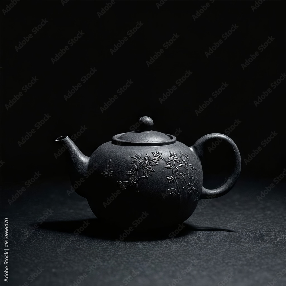 Black Tea Kettle with Flower Design Black Tea Kettle with Flower Design