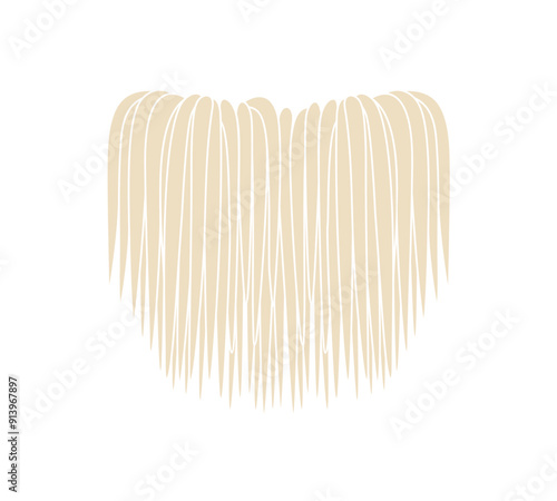 Lion's mane mushroom  logo. Isolated lion's mane mushroom   on white background