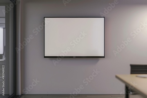 Obraz na płótnie Blank Screen TV in a Modern Office w salonie