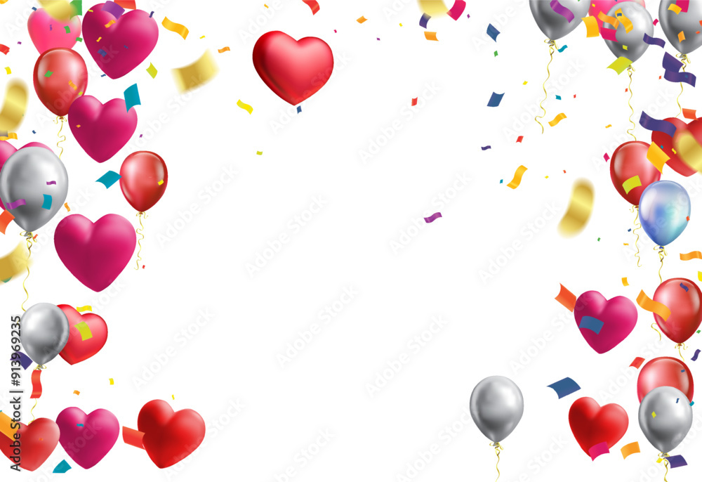 Happy birthday vector banner background. Happy birthday to you text with balloons, gifts and confetti celebrating elements for birth day card greeting decoration design. Vector illustration Happy birthday vector banner background. Happy birthday to you text with balloons, gifts and confetti celebrating elements for birth day card greeting decoration design. Vector illustration