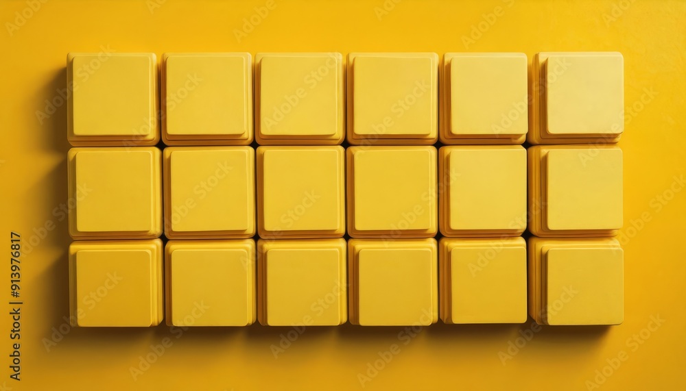 Yellow Blocks on Yellow Background