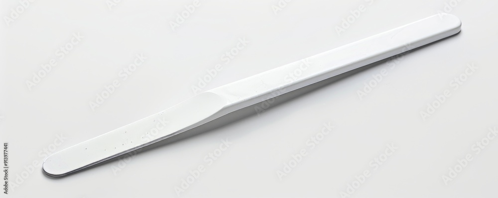 Isolated white nail file on white background, 4K hyperrealistic photo Isolated white nail file on white background, 4K hyperrealistic photo