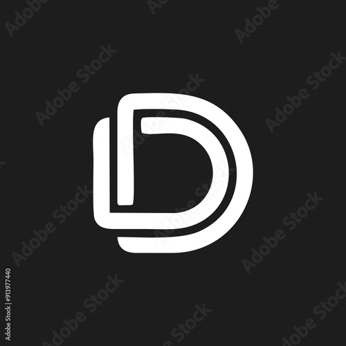 DD logo initial letter design template vector