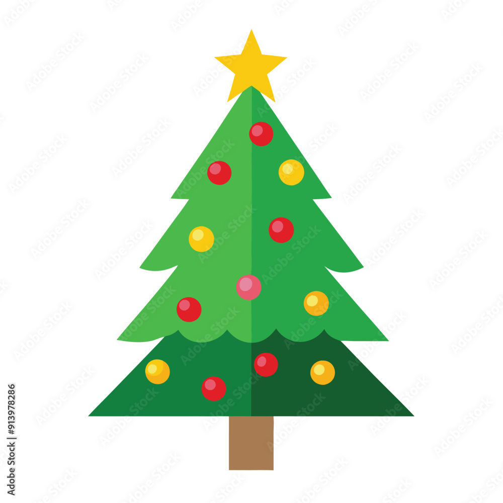 Decorated christmas tree silhouette vector Decorated christmas tree silhouette vector