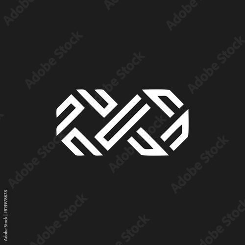 Black infinity symbol icon. Simple flat vector design element.