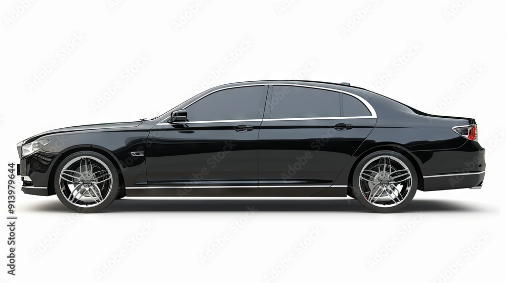Naklejka premium Luxury car on isolated background