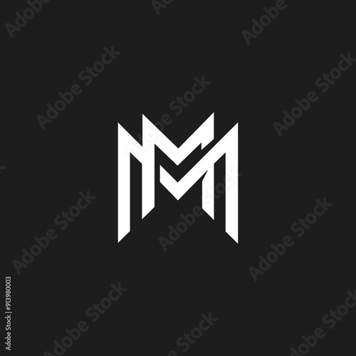 Letter MM Logo Monogram Double M Logo