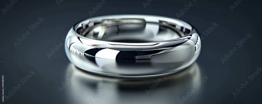 Elegant silver ring, 4K hyperrealistic photo Elegant silver ring, 4K hyperrealistic photo