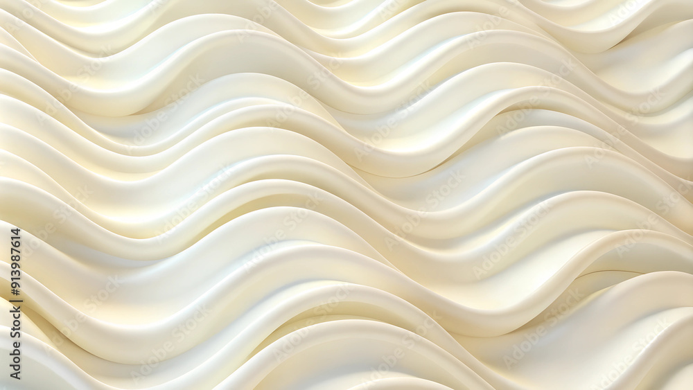 White 3D waves with smooth curves, creating a seamless pattern with subtle light and shadow interplay. Abstract background. sci-fi White 3D waves with smooth curves, creating a seamless pattern with subtle light and shadow interplay. Abstract background. sci-fi