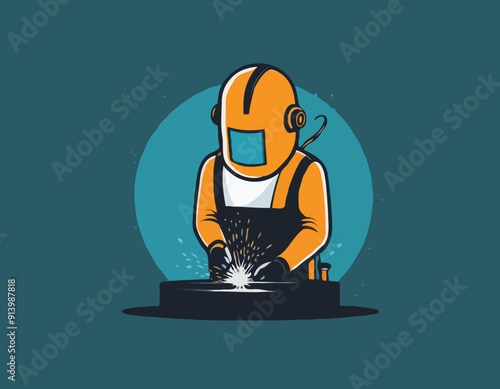 Simple welder graphic 