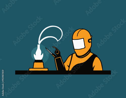 Simple welder graphic 
