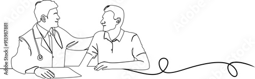 line art doctor illustration  background