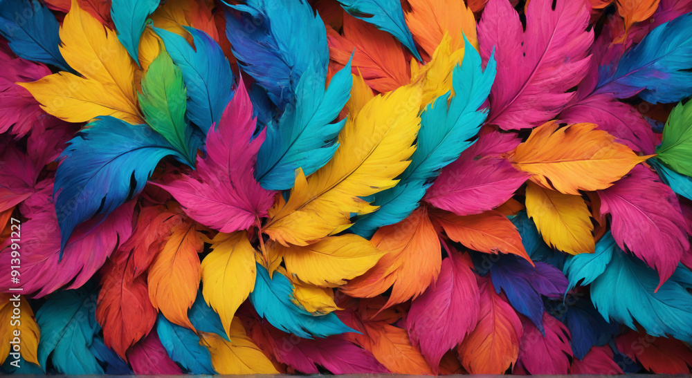 Fototapeta premium colorful feathers background