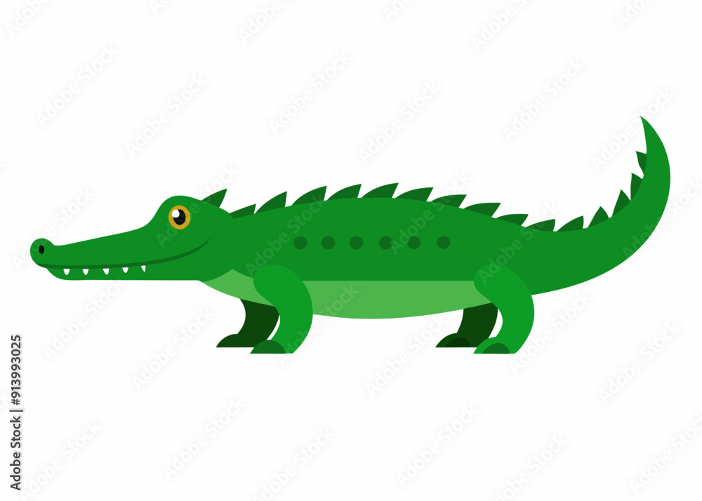 Vector illustration of a fierce crocodile with sharp teeth and scaly skin, perfect for wildlife, animal logos, and nature-themed designs. Vector illustration of a fierce crocodile with sharp teeth and scaly skin, perfect for wildlife, animal logos, and nature-themed designs.