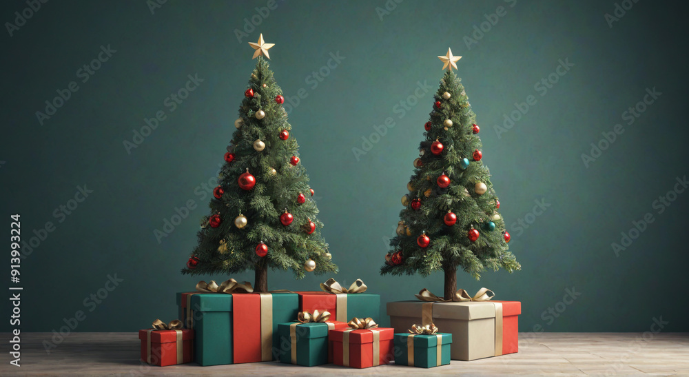 Fototapeta premium christmas tree with presents