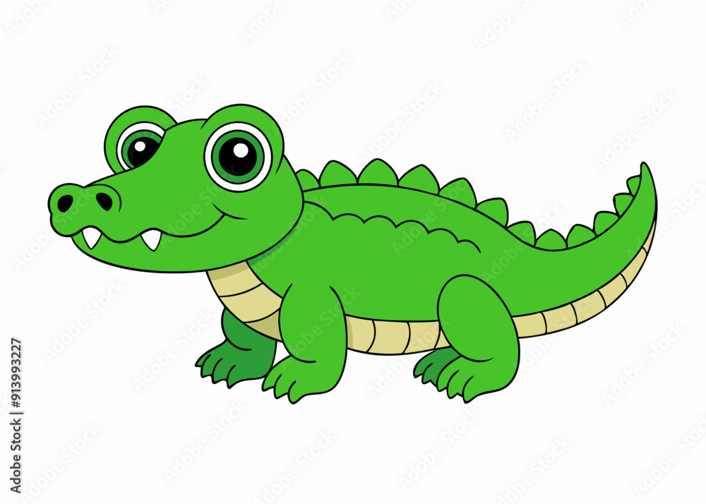 Vector illustration of a fierce crocodile with sharp teeth and scaly skin, perfect for wildlife, animal logos, and nature-themed designs. Vector illustration of a fierce crocodile with sharp teeth and scaly skin, perfect for wildlife, animal logos, and nature-themed designs.